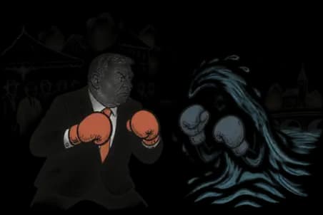 Orbán Viktor beszédet mond egy zászlókat tartó tömeg előtt