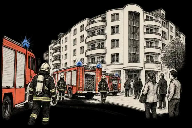 Kilenc tűzoltóegység érkezett a debreceni Párizsi Udvarhoz