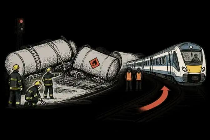 Kisiklott tartálykocsik miatt terelik a debreceni InterCityket