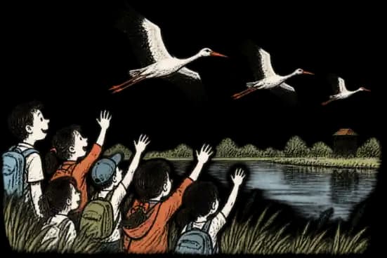 Gólyabúcsúztató Komádiban: gólyák a Varsánykerti-tó nádasában (illusztráció)