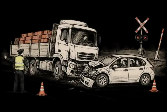 Kamion és autó ütközött Kabánál